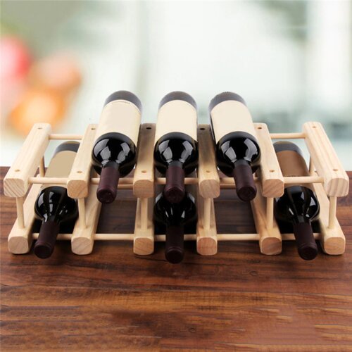 Wooden Wine Stand Kitchen Supplies Folding Red Wine Rack Drink Bottle Holders Portable 2-4 Bottle Holder Bar Display Shelf