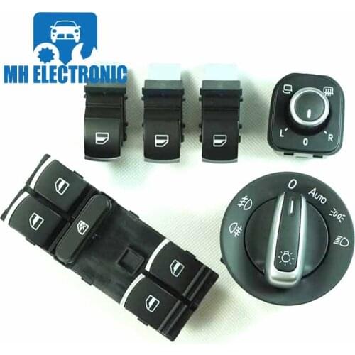 MH Electronic Mirror Headlight Window Lock Switch 5ND 959 855 5ND 959 857/5ND 959 565 A / 3C8 941 431 C for VW Golf MK5 6 Jetta