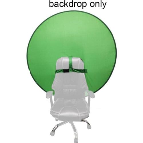 Photography studio non-woven fabric background board green screen vibrato live e-sports open black set chair folding reflector