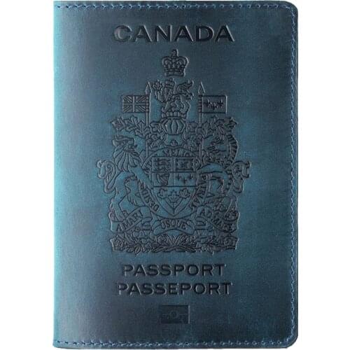 Engraved Genuine Leather Canada Passport Cover Personalized Passport Cover Case Custom Leather Gifts Travel Wallet Men & Women