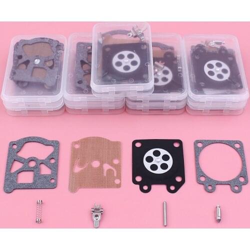 10pcs/lot Carburetor Repair Diaphragm Kit For Partner 350 351 370 371 420 Poulan 2150 2450 2500 Chainsaw Part Walbor 33 29