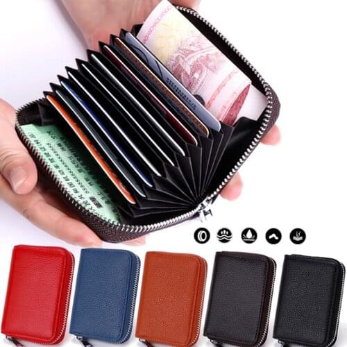 Genuine Leather Credit Card Wallet Cute Card Wallet Small Purse Card Holder for Women