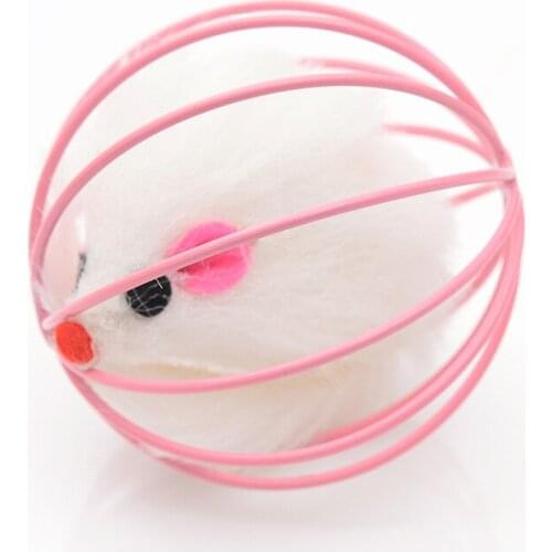 Cat Interactive Toy Stick Feather Wand With Small Mouse Cage Toys Plastic Artificial Colorful Cat Teaser Toy Pet Supplies