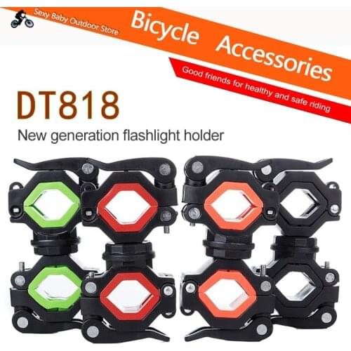 360° Rotation Bicycle Flashlight Holder Mount Bike LED Light Headight Torch Mount Support Cycling Clip Clamp Universal