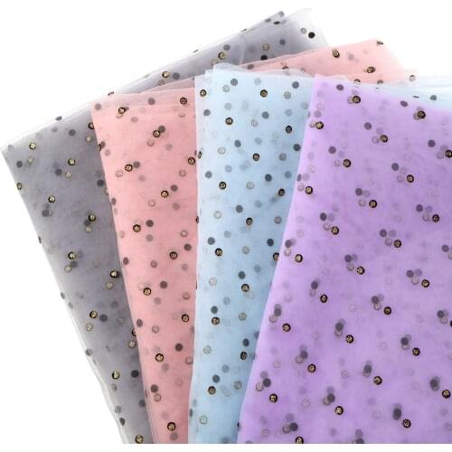 50*150cm Lace Mesh Glitter Dots Gauze Tulle Fabric Sewing Supplies Dress DIY Needlework Garment Curtains Accessories