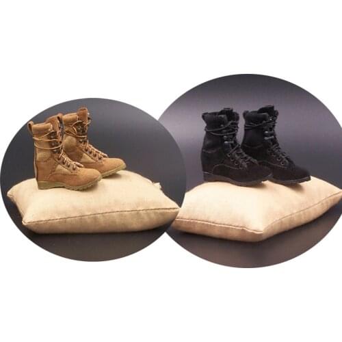 1/6 Scale Female soldier Trendy Black Color Desert Combat Boots Model for 12'' Action Figure Body diy model
