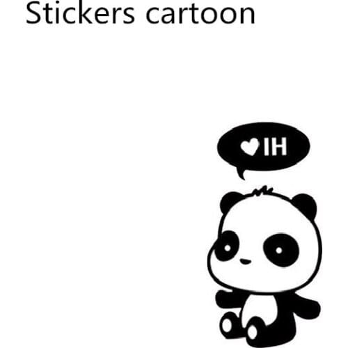 Small Bedroom Living Room Stickers Cartoon Panda Cat Decorations For Children Kids Notebook Wall Free Sticker Decals CE2027/o