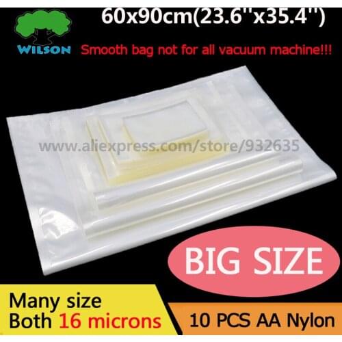 XL PA Vacuum Bag 3.2 mil Biggest Size and Thickened Shiny Clear PA Bag Vacuum Super Smell Barrier Food Storage 10 Pcs