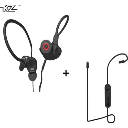 KZ ZS3 earphone cable + Bluetooth cable detachable with microphone earphones 2 cables set for mucis sport phones stereo bass