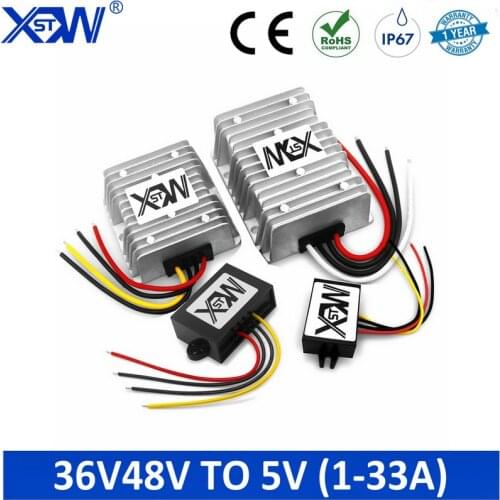 XWST DC DC Converter 36V 48V to 5V 2A 5A 8A 15A 10A 15A 20A 25A 30A 33A Step Down Buck Transfomer Reducer CE RoSH Free Shipping
