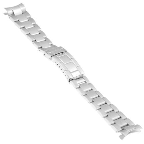 20mm Brushed Polish Stainless Steel Oyster Watch Band Curved End Strap Fit For RLX Watch