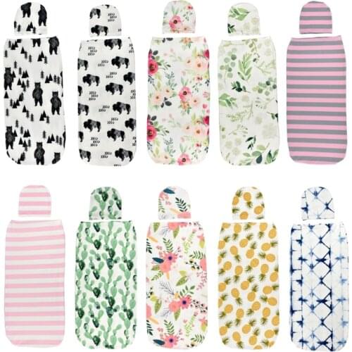 1 Pc Baby Swaddle Blanket +Cap Newborn Cocoon Wrap Cotton Swaddling Bag Sack Bedding Hot New