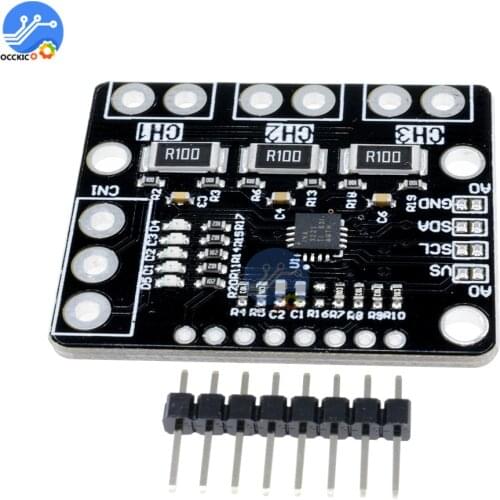 1 PCS I2C INA3221 Triple-Channel Shunt Current Power Voltage Monitor Sensor Module With Pins Power Detection Supply