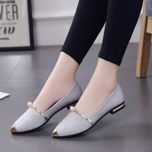 New Womens Flat Shoes Sexy Solid Color Casual Shoes Comfortable Tip Temperament Fashion Shoes Womens Pointy Office Flat Shoes