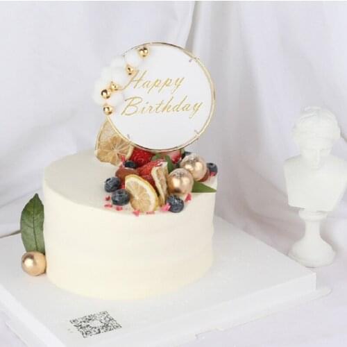 Iron wool ball birthday cake decoration card theme cake topper cotton ball kids' favor party supplies cake decoration