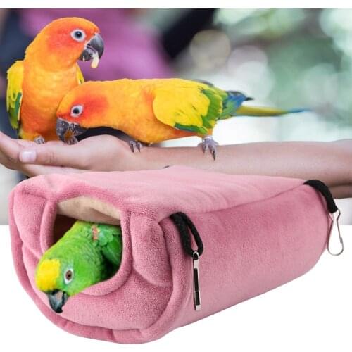 Windproof Warm Crystal Velvet Hammock Hanging Swing Bed Cave for Pet Bird warm sleeping bag plush