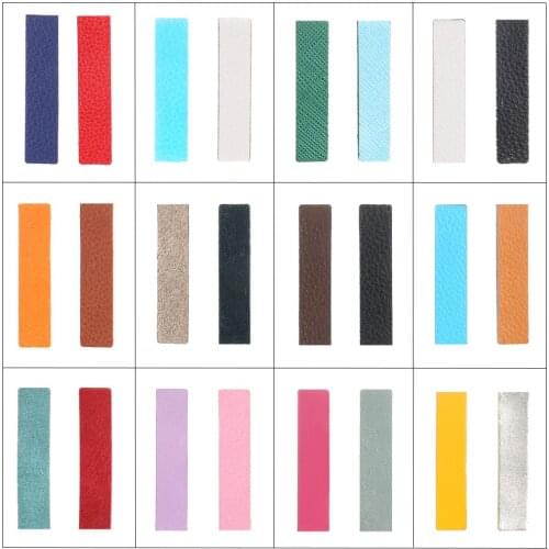 Cremo 1/piece 12mm Leather Band Reversible Stainless Steel ring Leather Jewelry Colours Women Handmake Bague