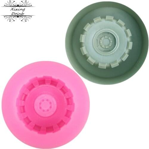 1Pcs DIY tire wheel shape soap silicone mold cake candy chocolate cake decoration tools baking tools