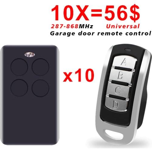 10pcs Auto Scan 433.92mhz Remote Control 287-900MHz Duplicator Garage Command Gate Door Remote Controller Rolling Code