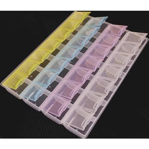 28 Small Grid Adjustable Transparent Plastic Storage Box For Diamond Mosaic Tool Box Special Shaped Bead Organizer