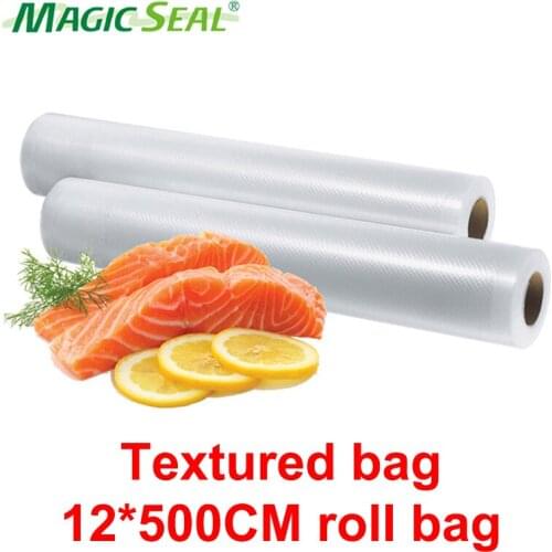 MAGIC SEAL Household Food Vacuum Packing Bag For Vacuum Sealer Vacuum Storage Bags Food Fresh Long Keeping 12cm*500cm Roll Bag