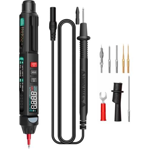 ANENG A3008 Pen Multimeter 6000 Counts Digital Multimeter Meter Tester Backlight Flashlight NCV Auto-off Multiple Accessories