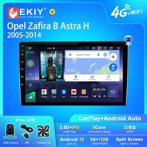 EKIY Blu-ray IPS DSP Android 10.0 Car Radio 6+128G For Opel Zafira B 2005 - 2014 Stereo Multimedia Player GPS Navigation FM BT