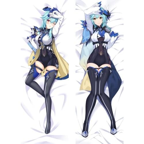 Game Genshin Impact Eula Cosplay Dakimakura Pillowcase Eula Peachskin Hugging Body Pillow Case Otaku Pillow Cushion Cover