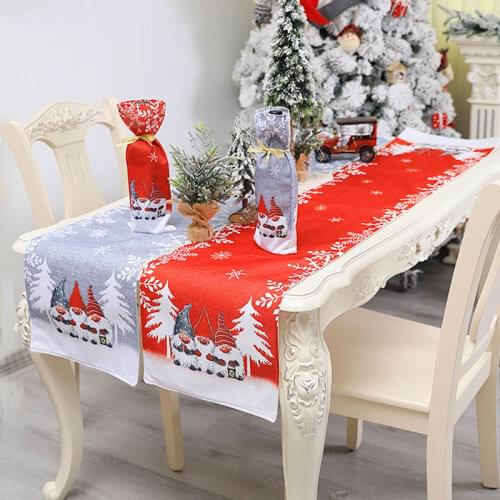Gnome Christmas Table Runner Merry Christmas Decorations For Home Christmas Dinner Tableware Ornament Xmas Navidad New Year 2022