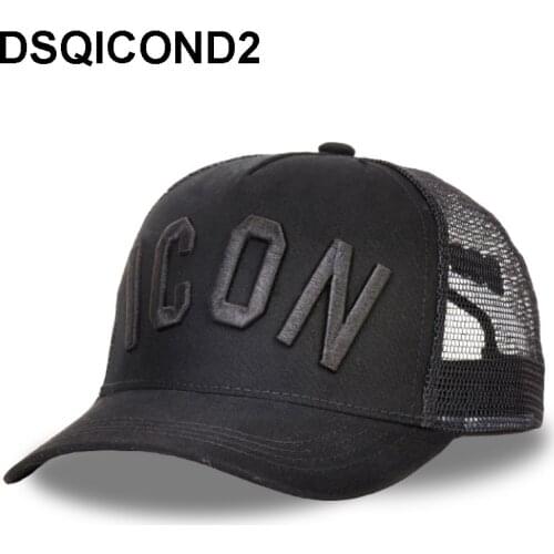 DSQICOND2 DSQ Logo Embroidery ICON Letters Cotton Baseball Caps High Quality Cap Men Women Customer Design Hat Black Cap Dad Hat