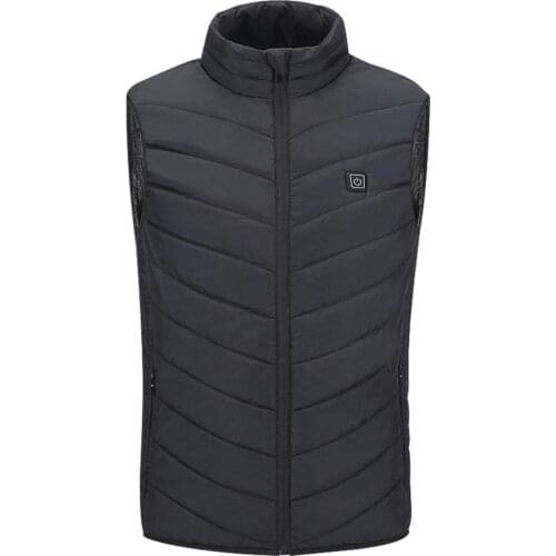 50%HOTMen Washable Sleeveless USB Electric Heating Vest Winter Thermal Heated Jacket