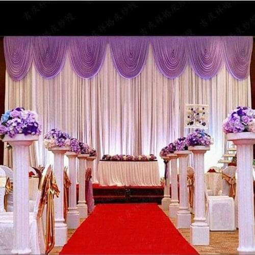 Hot Sale Wedding Backdrop Curtain Beautiful Wedding Decorations 6m*3m Background Scene Wedding Decor Supplies High Quality Ice S