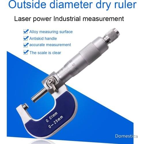 Micrometer Outside Diameter 0-25MM Micrometers Minute Micrometer Wire 0.01MM High Precision Metal Measure Gauge Household Tools
