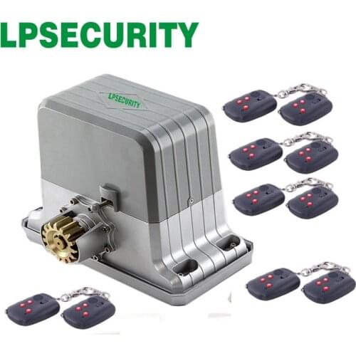 LPSECURITY 120V 230V 1800KG automation sliding gate motor heavy duty slide g with 20 transmitters