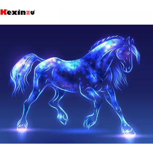 KEXINZU Full 5D Square Diamond painting Art Kits Crystal horse 3D Embroidery Mosaic Cross Stitch wedding Home Decoration SA36455