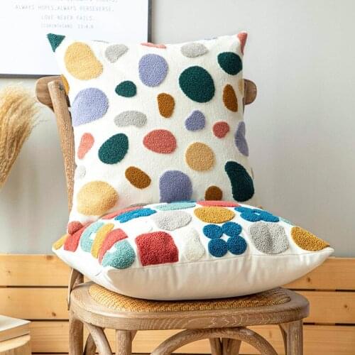 Wind Pure Cotton Mao Jinxiu Cushion Pillowcase with Core Car Waist Pillow Sofa Pillowcase Thickening Housewares