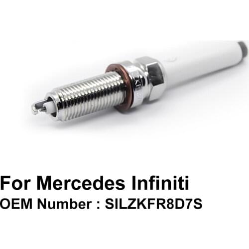COWTOTAL Platinum Spark Plug for Mercedes A180 A200 A260 CLA180 CLA200 CLA250 Infiniti QX30 QX50 QX60 OE SILZKFR8D7S (Pack of 4)