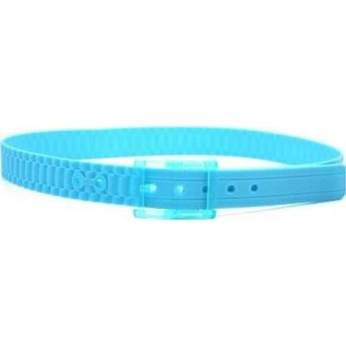 Men And Women Silica Gel Student Candy Color Belt Anti Allergy Safety Check Leisure Fashion Belt With a denim skirt