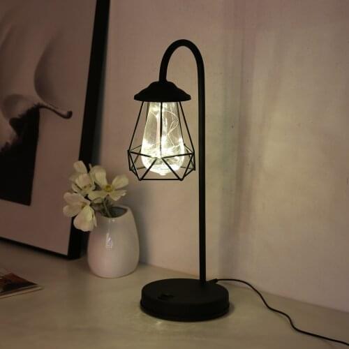 Retro LED Table Lamp for Bedroom Christmas Decor Desk Decoration USB Rechargeable Simplicity Desk Light Ornament for Home Office