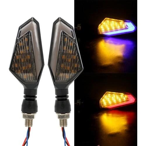 Motorbike Blinker Motorcycle LED Turn Signal Lights Signal Lamp Front Rear Moto Accessories 2Pcs/set DC 12V