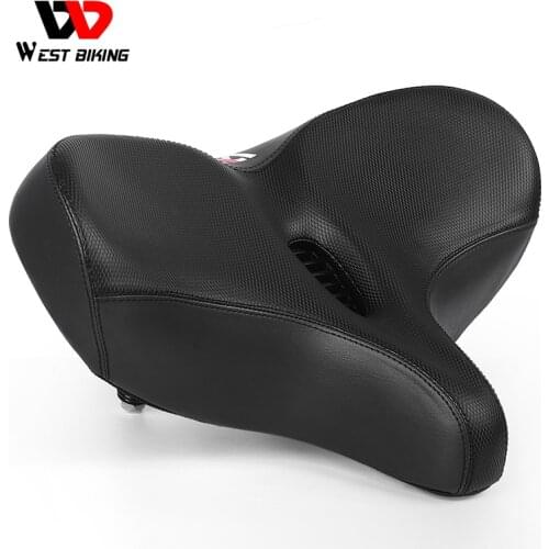 WEST BIKING Widen Comfortable Bicycle Saddle Shockproof Breathable Cycling Seat Ergonomic Soft Cushion MTB Road Bike Saddle