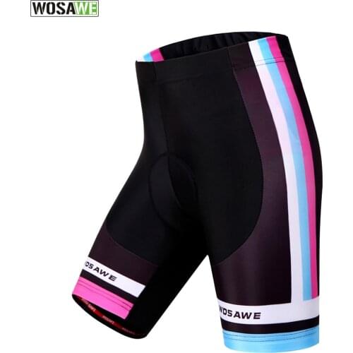 WOSAWE Women Cycling Shorts Silica Gel Padded Shockproof MTB Bicycle Bike Shorts Underwear Underpants Ropa Ciclismo Tights