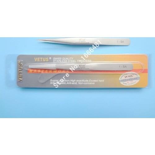 10 pcs/lot VETUS Tweezers Anti-static Stainless Steel Tweezers Free Shipping