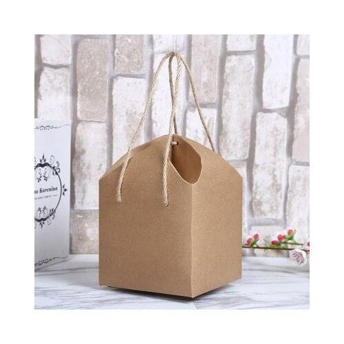 14.5*14.5*18cm Kraft paper Box with rope.Christmas candy apple gift Packaging box,Christmas Party Favor boxes 100pcs/lot