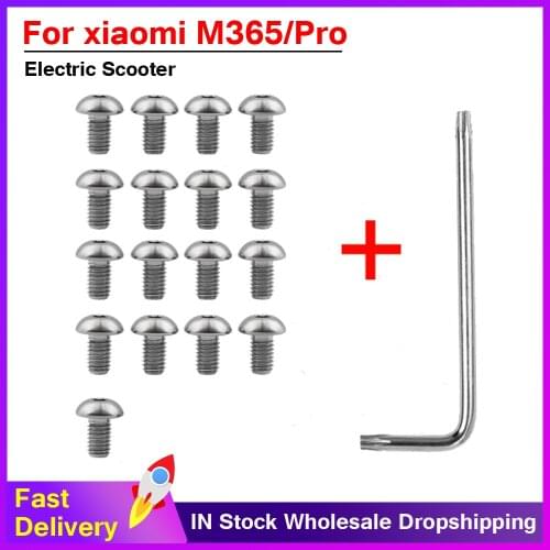 17PCS Screws Bottom Battery Cover Stainless Steel Metal for Xiaomi Mijia M365 pro Electric Scooter Repaired Parts Accessories