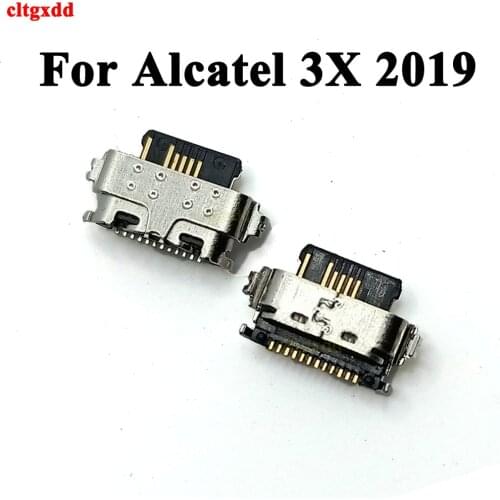 2pcs For Alcatel 3X 2019 5048 5048A 5048U 5048Y Type C Micro USB Jack Charging Socket Port Plug Dock Connector