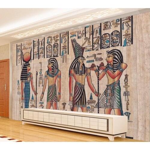 Beibehang Mural 3d Wallpaper Home Decoration Photo Background Ancient Egyptian Civilization Maya Elder Hotel Mural Art Mural