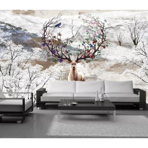 3D Wallpaper Forest anima Customization mural 3d wallpaper living room 3d wallpaper European beautiful background wall 2020