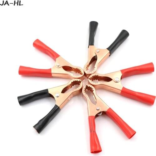 5Pcs/lot 50A Red + Black 80mm Car Alligator Clips Battery Clamps Crocodile Clip