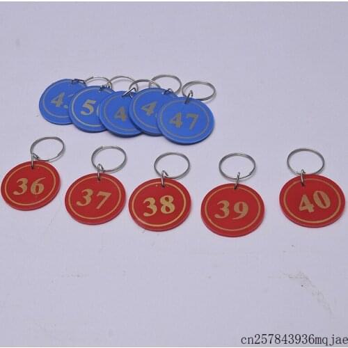 500pcs Acrylic Numbered Tags 1-200 Serial Numbers Label With Key Ring Plastic Luggage Checkroom ID Digit Cards Party Decoratio